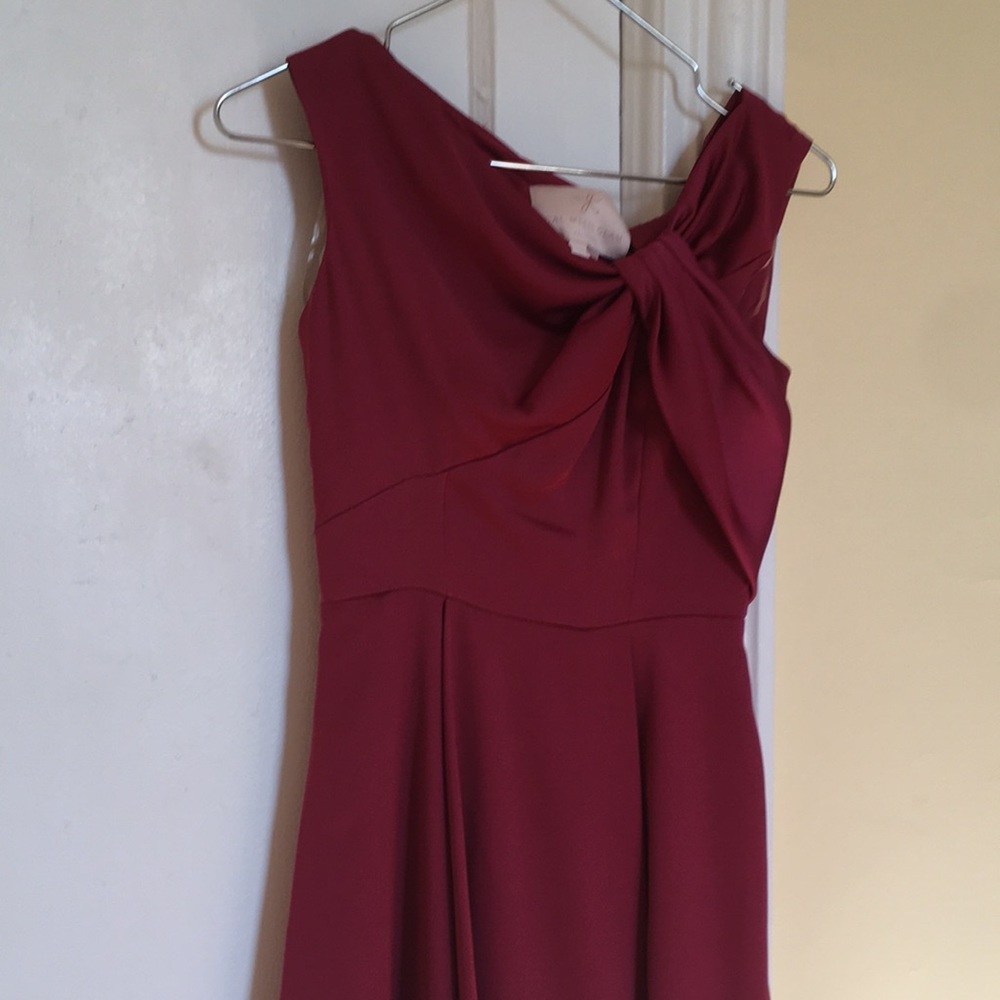 Gal Meets Glam Boat neck evening dress